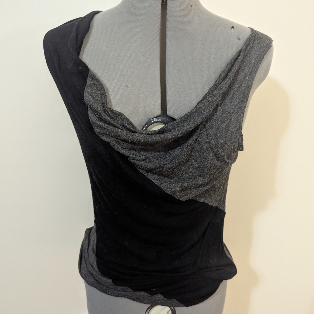Elegant Black and Gray Women's Top